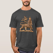 Lion Judah Tripe Jah Rastafari Reggae Rasta Roots T-shirt (Voorkant)