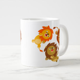 Lion Jumbo-Mok zonder gewicht Cute Weightless Cart Extra Grote Beker