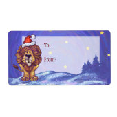 Lion Kerstmis Etiket (Voorkant)