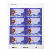 Lion Kerstmis Etiket (Full Sheet)