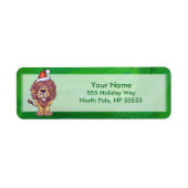 Lion Kerstmis op groen Etiket (Voorkant)