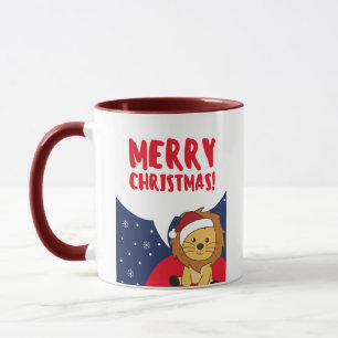 Lion Kerstmis Winterdieren Lons Mok