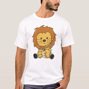 Lion Kerstmis Winterdieren Lons T-shirt
