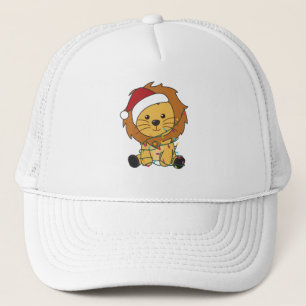 Lion Kerstmis Winterdieren Lons Trucker Pet