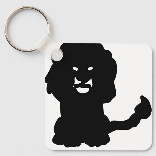 Lion Keychain – Bold Crest Silhouette Symbol (Voorkant)