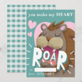 Lion Kinder Classroom Valentijnsdag Feestdagenkaart (Voorkant / Achterkant)