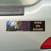 Lion King and Cubs, King on Board Bumper Sticker (En voiture)