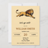 Lion King Bachelor Party Invitation (Devant)