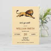 Lion King Bachelor Party Invitation (Debout devant)