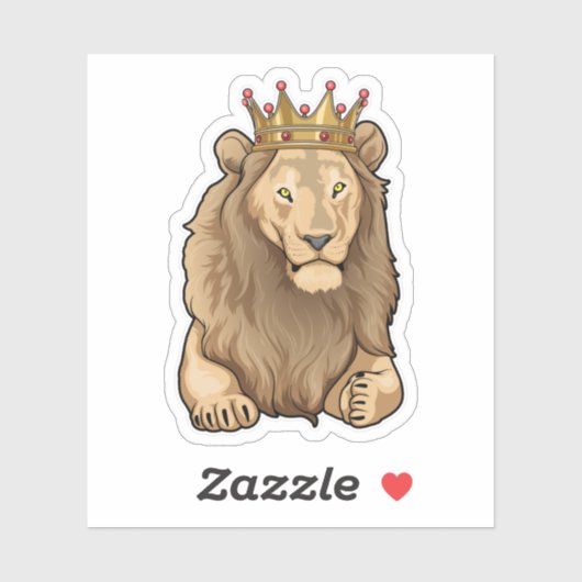 Lion King Crown Sticker (Vel)