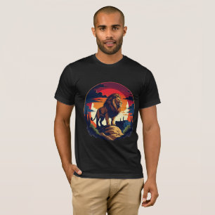 Lion King of the Jungle T-Shirt Bold Cadeau Hommes