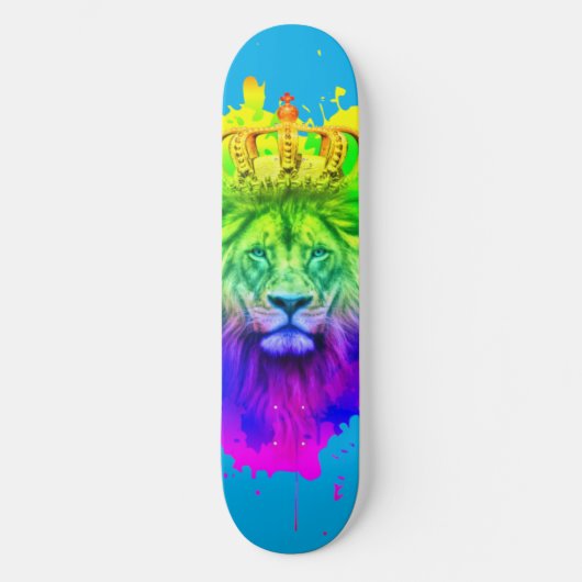 Lion King Skateboard Deck aux couleurs Abstraites! (Recto)