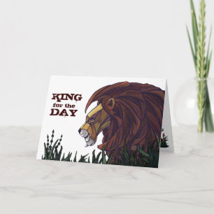 Lion, King voor het Wenskaart Kaart