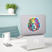 Lion Kingdom Ontdek met Stickers (Laptop op bureau)