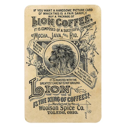 Lion koffiemagneet magneet (Verticaal)