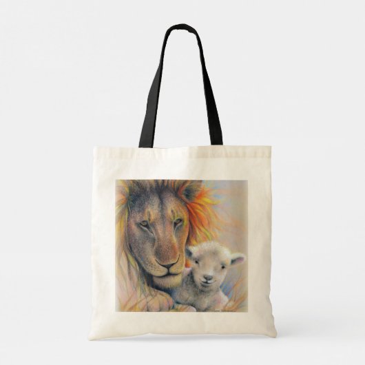 "Lion & Lamb" Canvas tas (Achterkant)