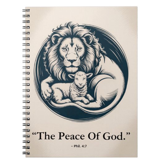 Lion & Lamb Peace Journal - Prophetic Harmony Art (Devant)
