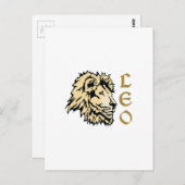 LION LEO ZODIAC BRIEFKAART (Voorkant / Achterkant)