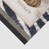 Lion Leopard Zebra Africa  Map Decoupage Tissuepapier (Detail)