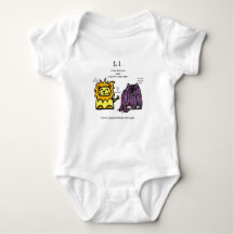 Lion & Lhasa Apso baby bodysuit