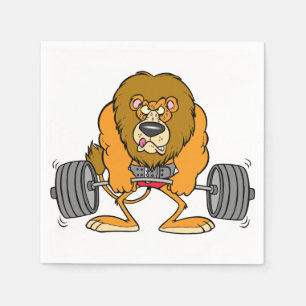 Lion Lifing Weight Paper Napkins Servet