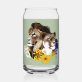 Lion Lionne Floral Vert (Recto)