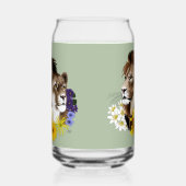 Lion Lionne Floral Vert (Gauche)