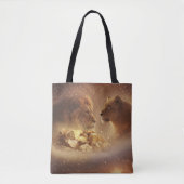 Lion & Lionne Gold Glow — Sac Cabas (Devant)