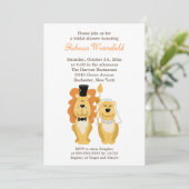 Lion & Lionness 5x7 Invitation de douche nuptiale (Debout devant)