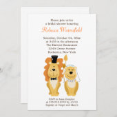Lion & Lionness 5x7 Invitation de douche nuptiale (Devant / Derrière)