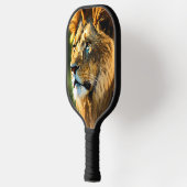 Lion Logo Black Neoprene Cover Pickleball Paddle (Links)