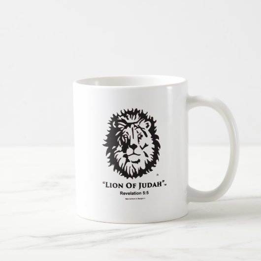 "Lion logo de la tasse de café de Judah" w/Black (Droite)