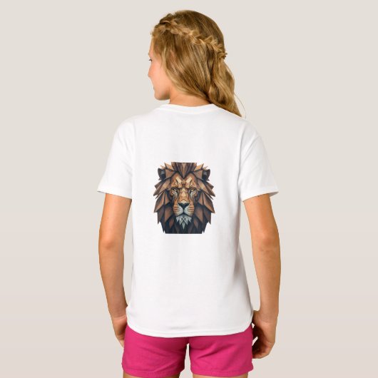 Lion logo voor t shirten ontwerp t-shirt (Achterkant volledig)