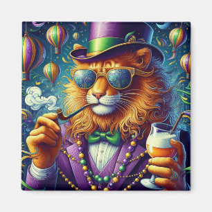 Lion/Louisiana Mardi Gras Magneet