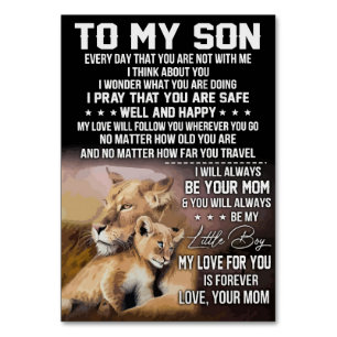 Lion Lover aan mijn zoon Lion Kaart