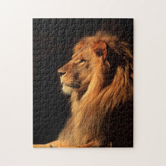 Lion masculin africain ; Puzzles de faune par (Vertical)