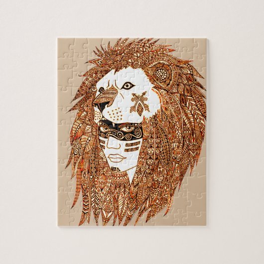 Lion Mask Legpuzzel (Verticaal)