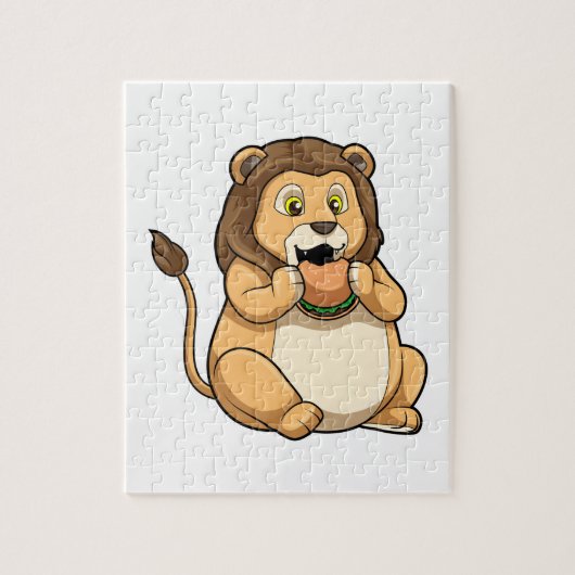 Lion met Burger Legpuzzel (Verticaal)