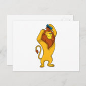 Lion met Comb Briefkaart (Voorkant / Achterkant)