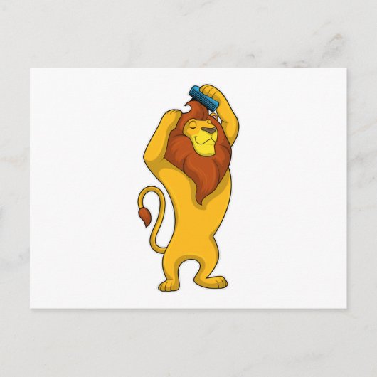 Lion met Comb Briefkaart (Voorkant)