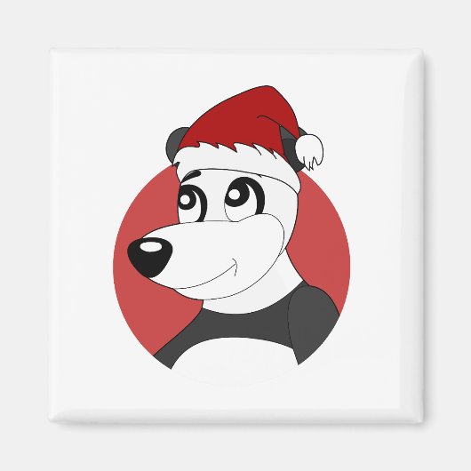 Lion met een voetbal cartoon magneet (Voorkant)