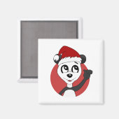 Lion met een voetbal cartoon magneet (Voorkant / Achterkant)