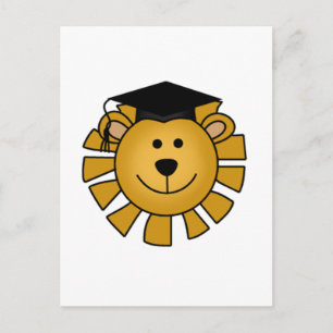 Lion met gediplomeerde kap, T-shirts en cadeaus Aankondigingskaart