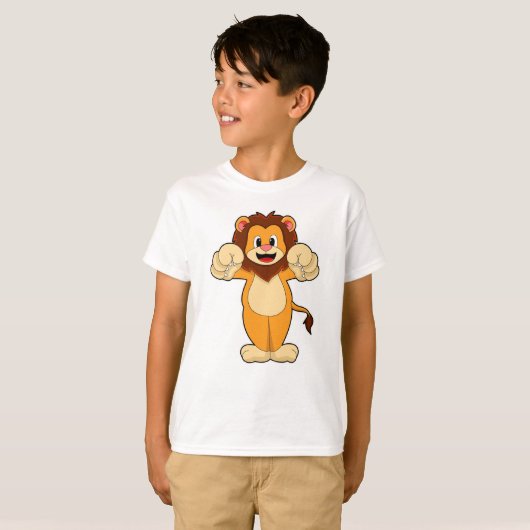 Lion met grote wetten t-shirt (Voorkant volledig)