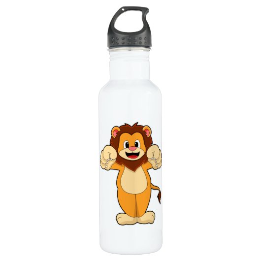 Lion met grote wetten waterfles (Voorkant)