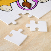 Lion met haardroger legpuzzel (Zijkant)