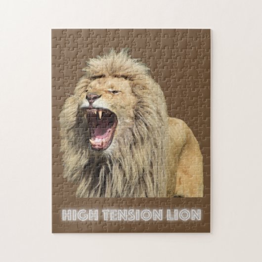 Lion met hoge spanning legpuzzel (Verticaal)