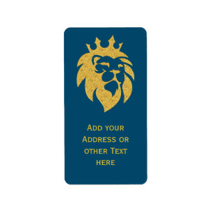 Lion met kroon - Gold Style 1 Etiket