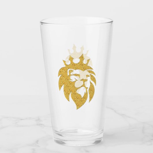 Lion met kroon - Gold Style 1 Glas (Voorkant)