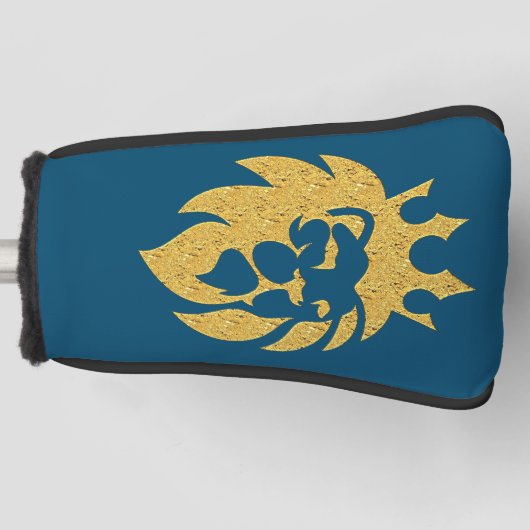Lion met kroon - Gold Style 1 Golfheadcover (Voorkant)